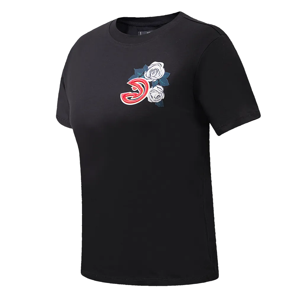 ATLANTA HAWKS ROSES SJ SLIM FIT TEE (BLACK)