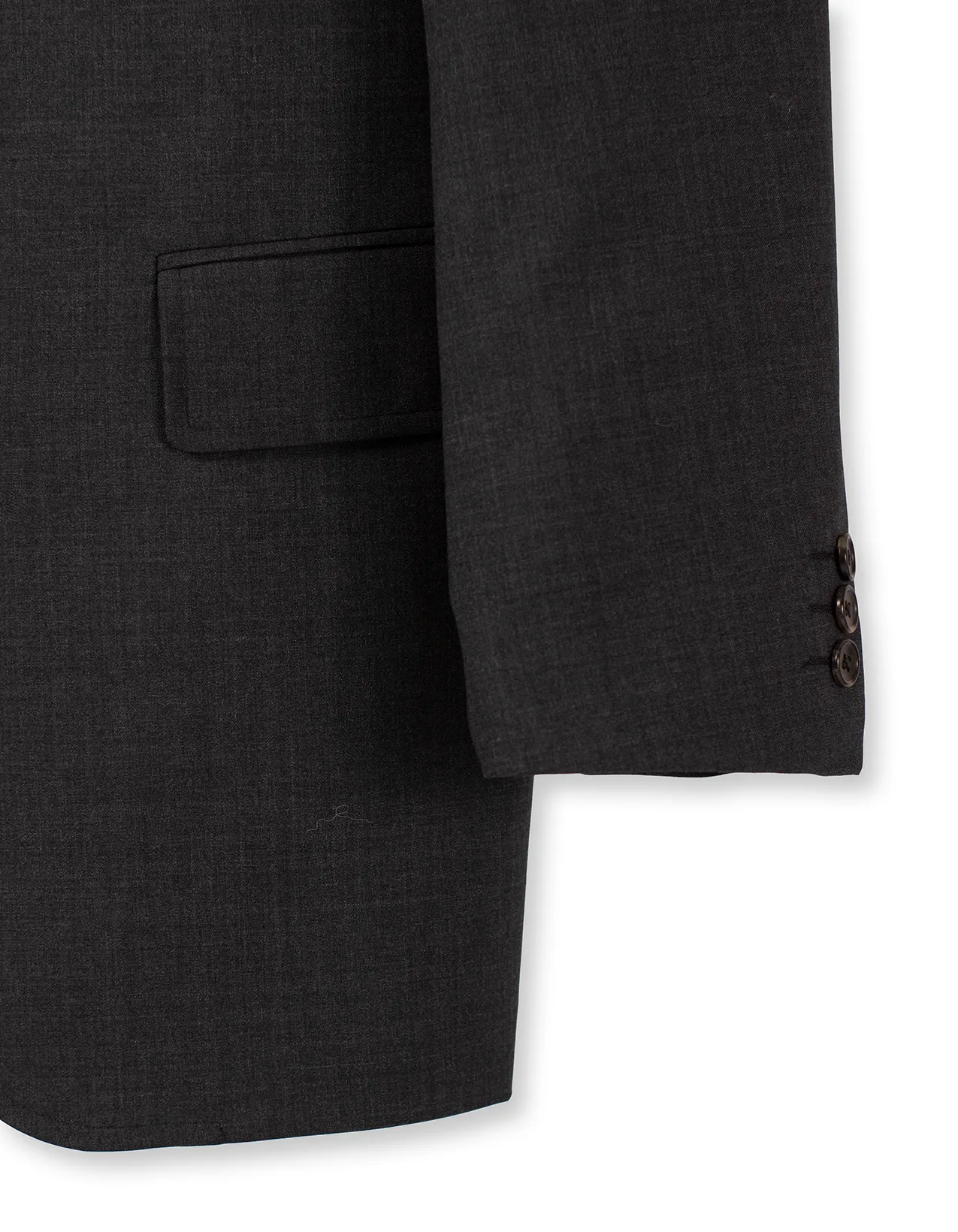 CHARCOAL SOLID SUIT - TRIM FIT