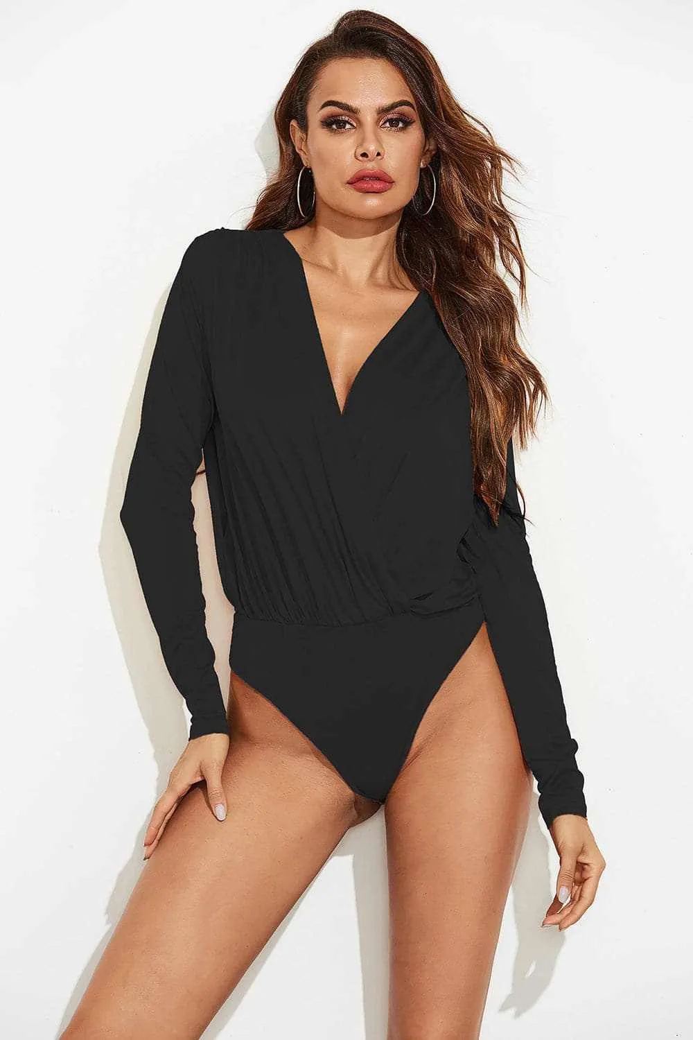 Chic long sleeve bodysuit - stretchy & stylish