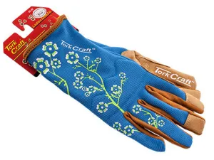 LADIES SLIM FIT GARDEN GLOVES BLUE X-SMALL