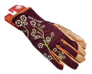 LADIES SLIM FIT GARDEN GLOVES MAROON MEDIUM