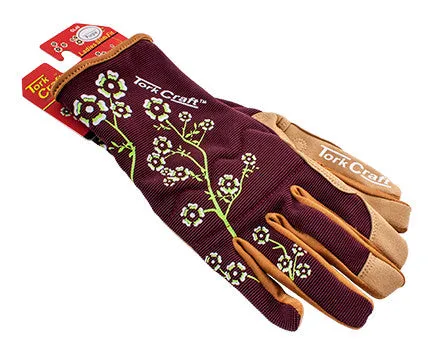 LADIES SLIM FIT GARDEN GLOVES MAROON MEDIUM