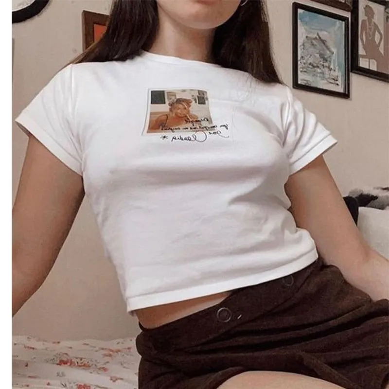 Polaroid Graphic Stylish White Tee