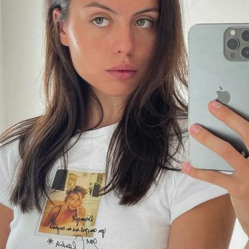 Polaroid Graphic Stylish White Tee