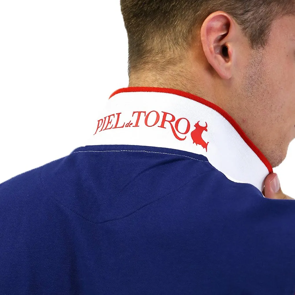 POLO TRICOLOR MARINO slim fit