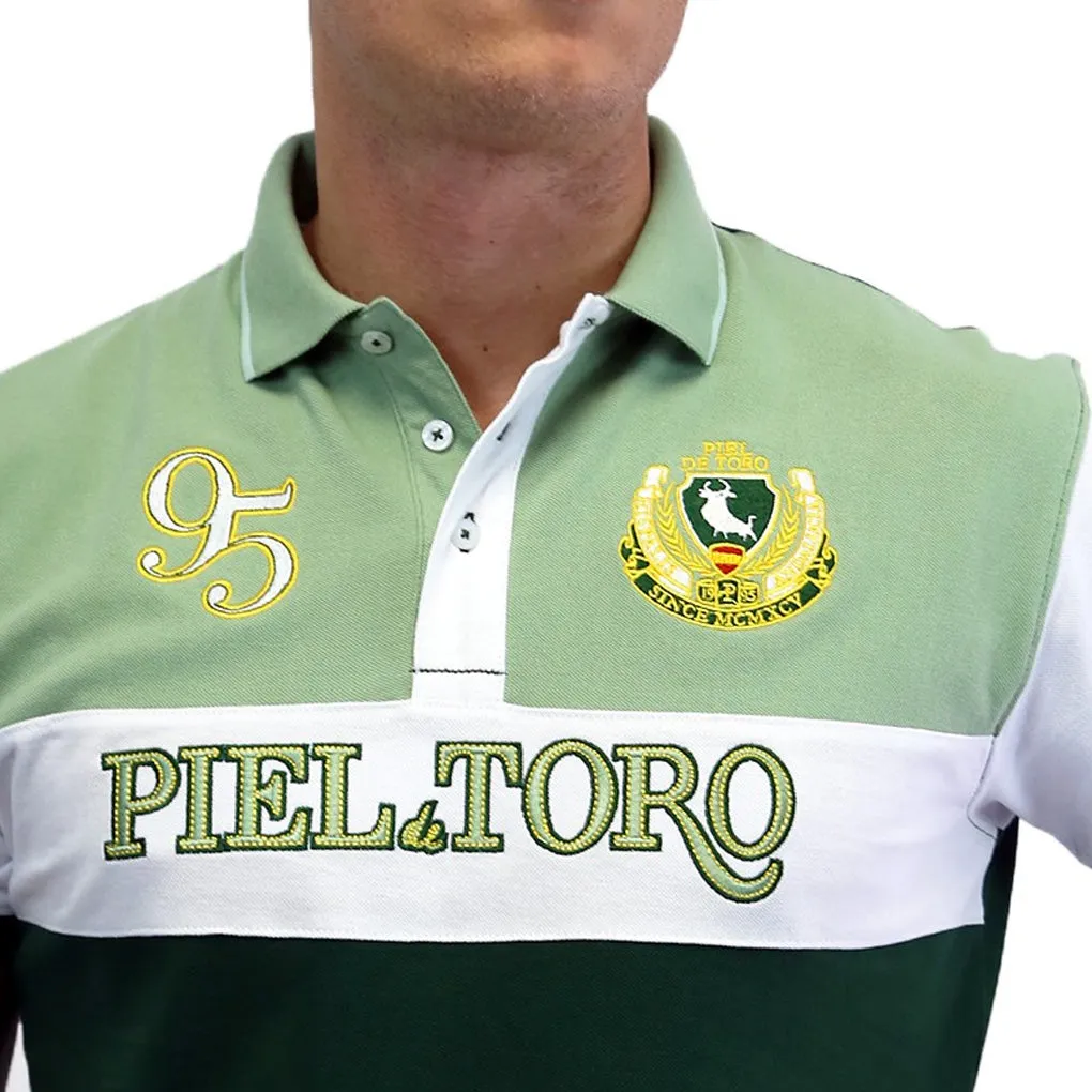 POLO TRICOLOR VERDE slim fit