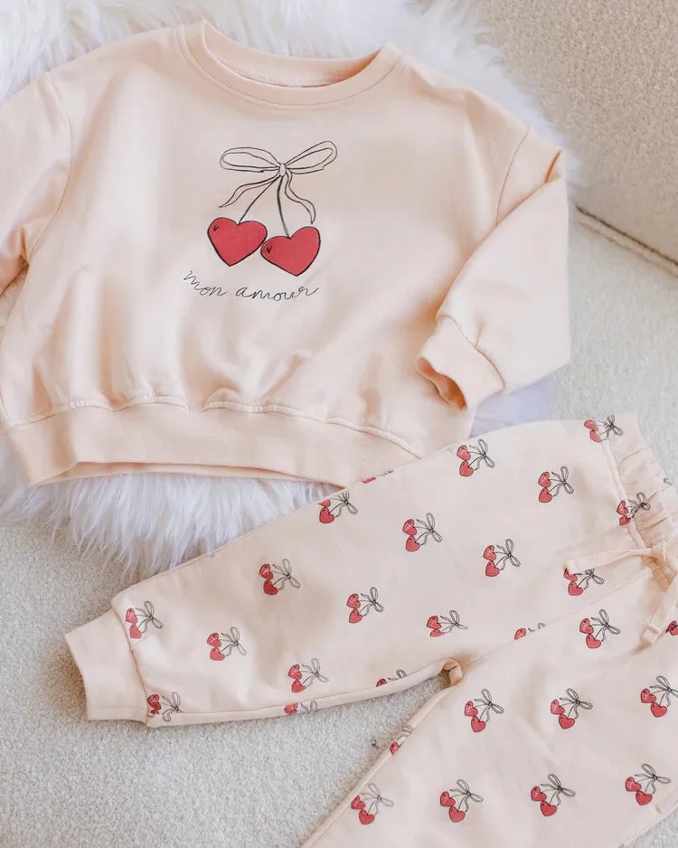 Relaxed Fleece Sweatshirt, Mon Amour