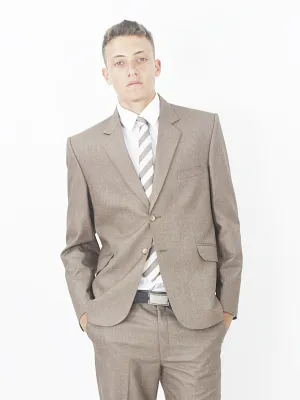 Slim Fit Suit Jacket - Brown