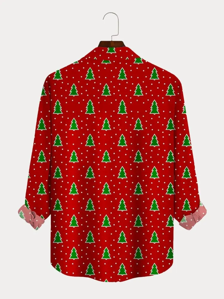 Stylish Christmas Tree Graphic Shirt