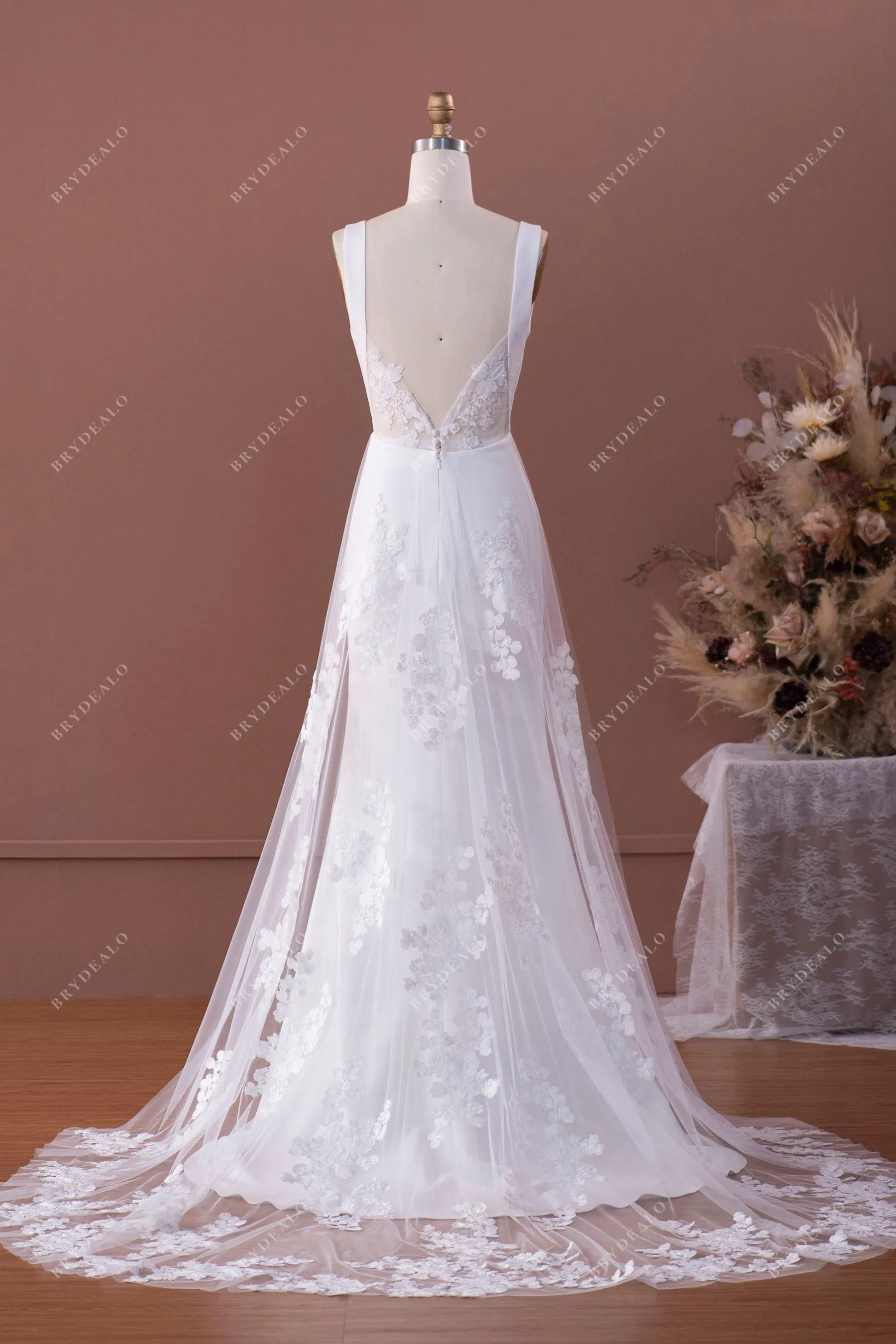 Stylish Crepe Mermaid Wedding Dress