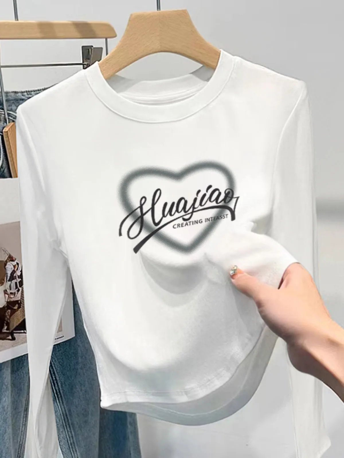 Stylish Irregular Long Sleeve T-Shirt