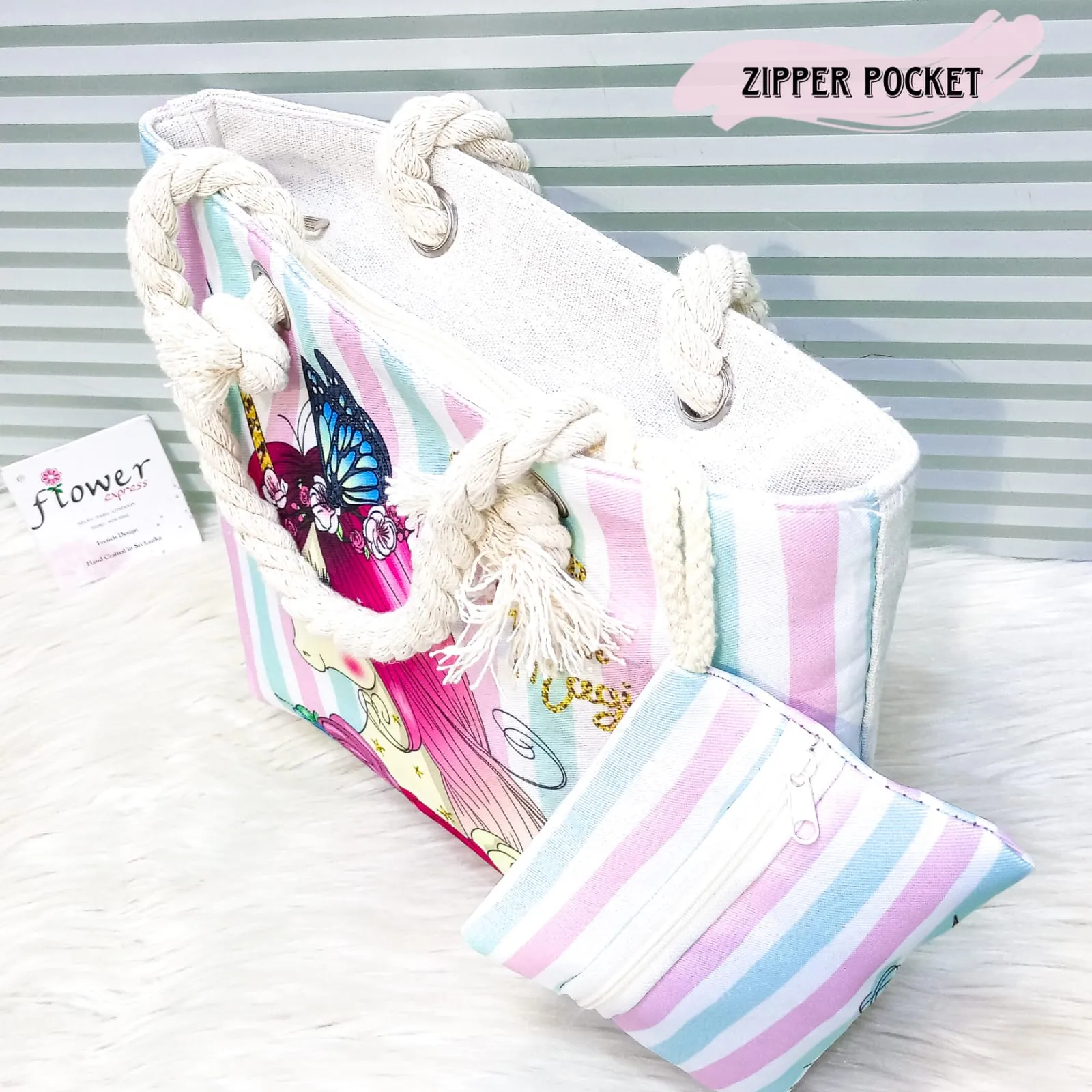 Unicorn Girls Stylish Tote Bag