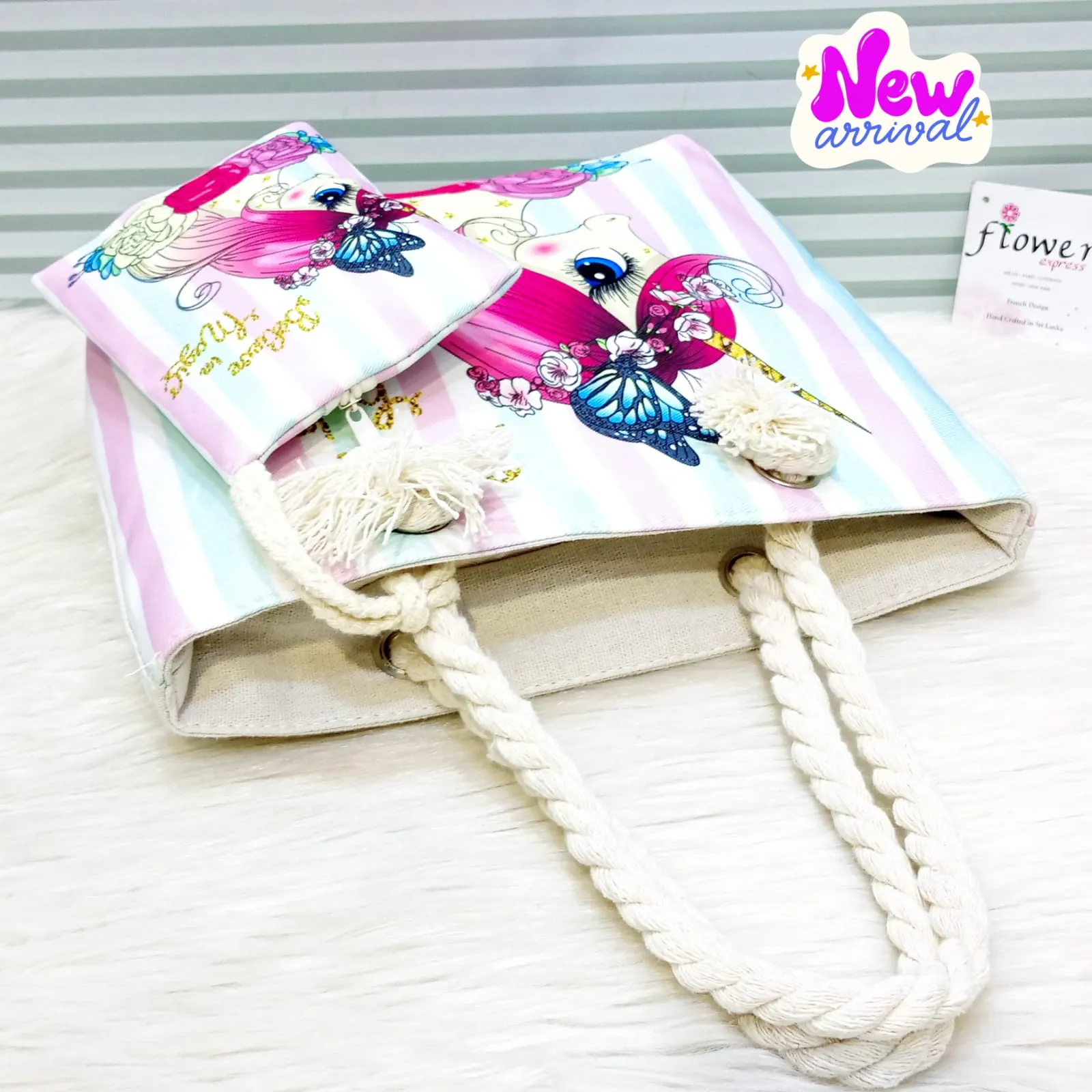 Unicorn Girls Stylish Tote Bag